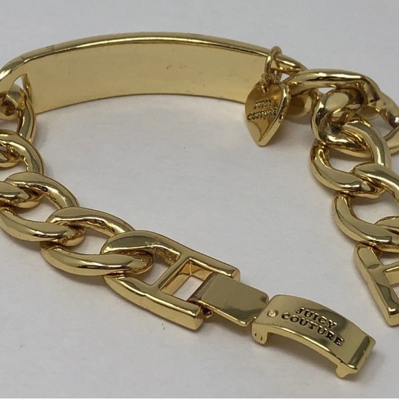 Juicy Couture Gold Tone Sparkly Ornate 7.5” Bracelet - Picture 3 of 6